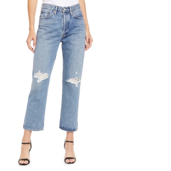 Agolde Lana Organic Cotton Straight Leg Jeans - Picture 1 of 4